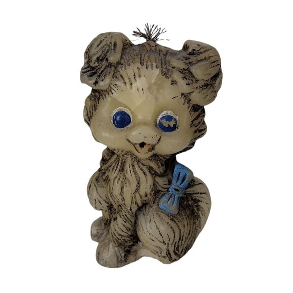 Vintage 70s Animal Delights Bassett Hound Dog, Monkey, and Cat Set of 3 Candles - Picture 6 of 8